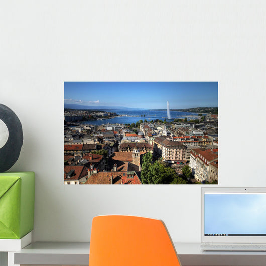 Geneva Aerial Switzerland Wall Mural
