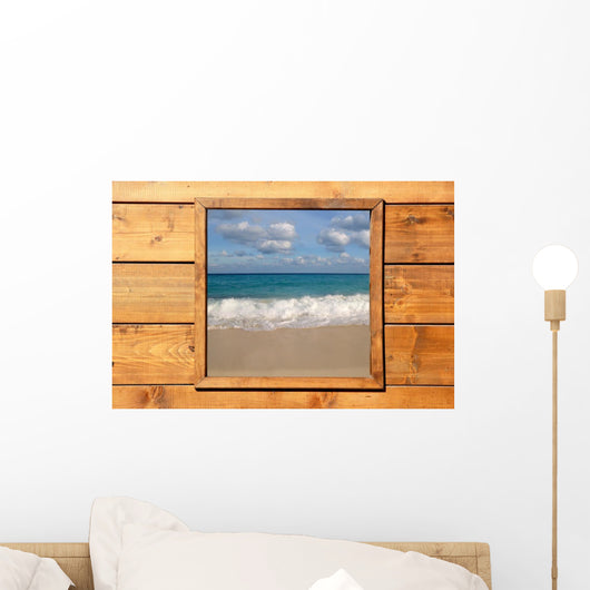 Window Seascape from Wooden