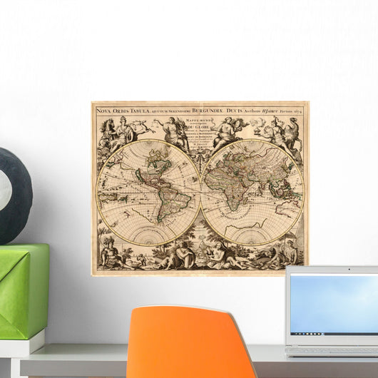 High-Quality Antique Map Wall Mural
