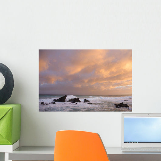 Hawaii, Maui, Sunset at Hookipa Beach Wall Mural