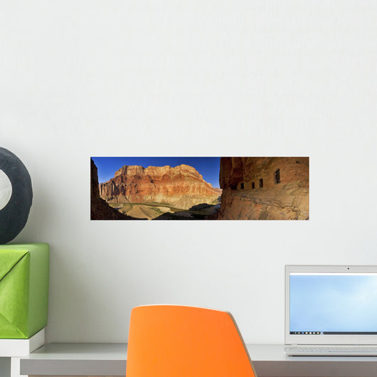 View of the Colorado River and Ancestral Puebloean granaries Wall Mural