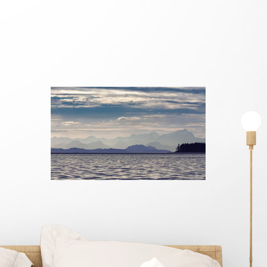 The Coastal Mountain Range Shrouded In A Morning Mist On The Coast Wall Mural