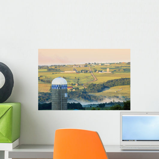 Farm Structure And Landscape Wall Mural