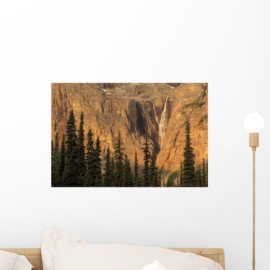 Sunrise Illuminates Helmet Falls In Kootenay National Park Wall Mural