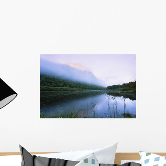 Mist On Jacques-Cartier River At Dawn In Jacques-Cartier National Park Wall Mural