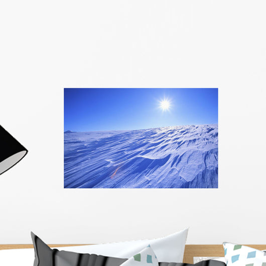 Drifted Snow In Kenai Mtn Icefields Kenai Peninsula Ak Winter Scenic Wall Mural