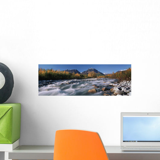 Scenic Of Granite Creek In Autumn Sc Alaska Wall Mural