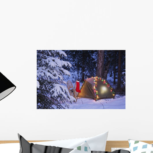 A Tent Is Set Up Wall Mural
