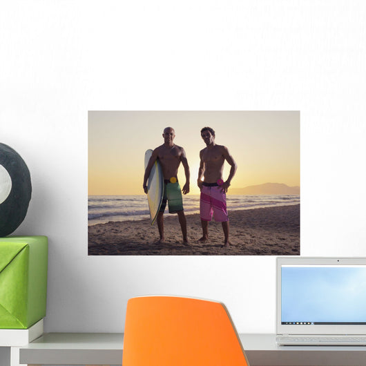 Two young men standing Wall Mural