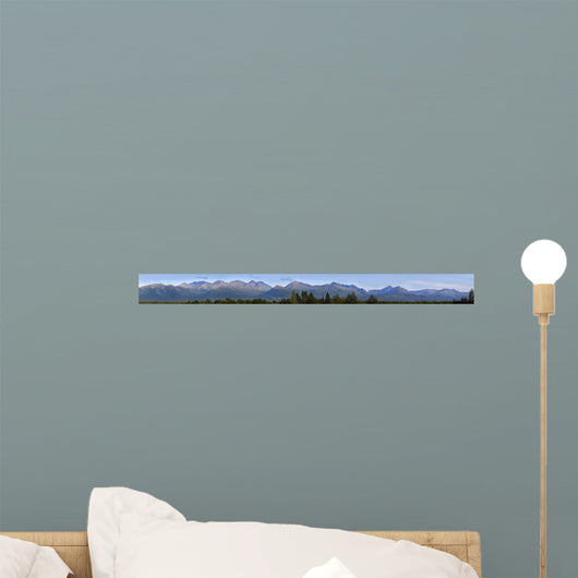 Panoramic Summer View Of The Chugach Range Above Anchorage Wall Mural