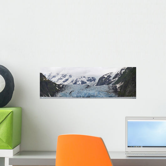 Panoramic View Of Surprise Glacier In Harriman Fjord Wall Mural