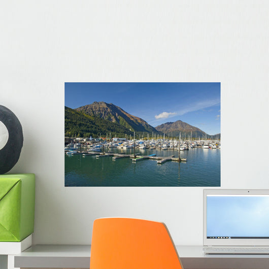 Scenic View Of The Seward Small Boat Harbor Wall Mural
