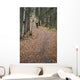 Woman Mountain Biking Wall Mural