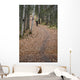 Woman Mountain Biking Wall Mural