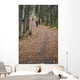Woman Mountain Biking Wall Mural