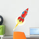 Red Space Rocket Wall Decal
