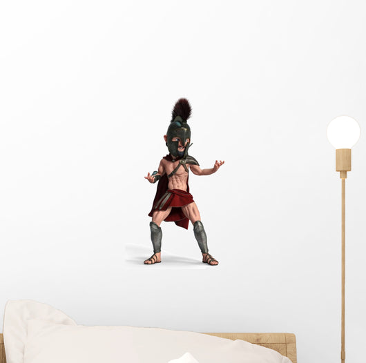 Spartan Warrior Cartoon Wall Decal