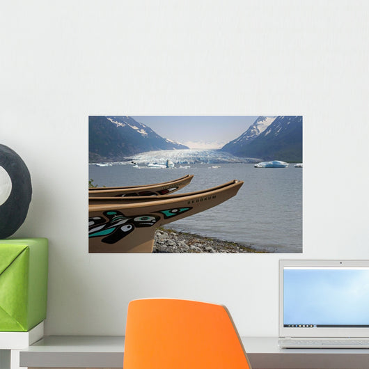Modern Replicas Of Two Tlingit War Canoes Wall Mural