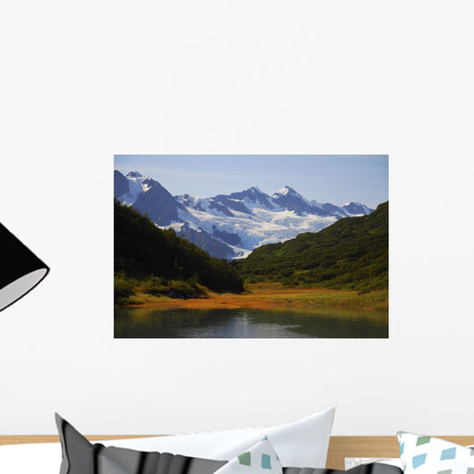 Autumn Scenic Of Harriman Fjord And Harriman Glacier In The Background Wall Mural