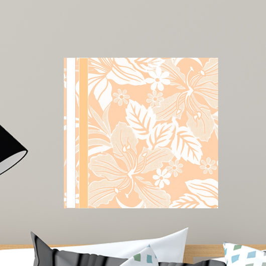 Salmon Islands Flowers Wall Mural