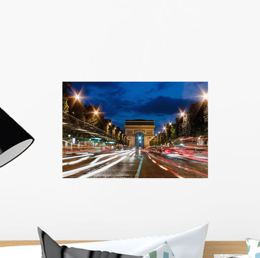 France, Arc de Triomphe at dusk Wall Mural