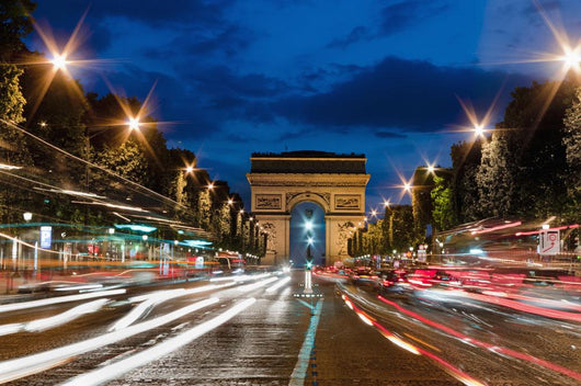 France, Arc de Triomphe at dusk Wall Mural