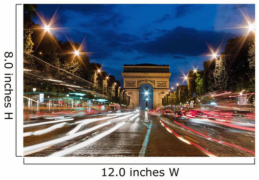 France, Arc de Triomphe at dusk Wall Mural