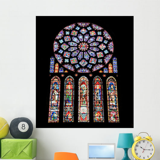 Stained Glasses From Chartres Cathedral France Wall Mural