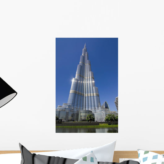 United Arab Emirates, View of Burj Khalifa hotel Wall Mural