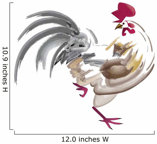 Paintbrush Rooster Wall Decal