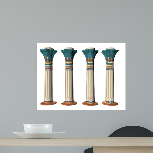Four Egyptian Pillers Three Wall Decal