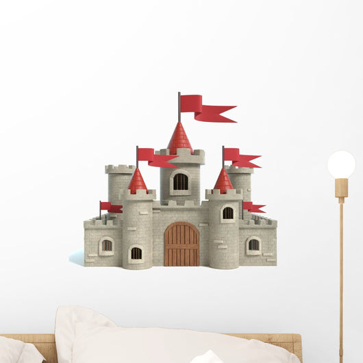 Cartoon Castle Illustration Wall Decal