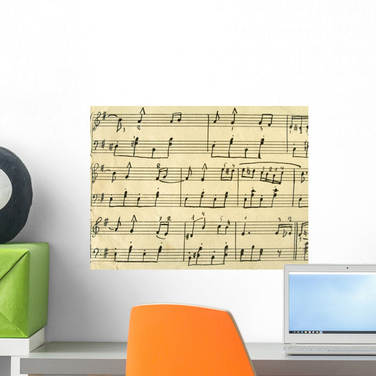 Old Sheet Music Wall Mural
