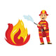 Fireman Fire Protection Uniform Wall Decal Sticker Set