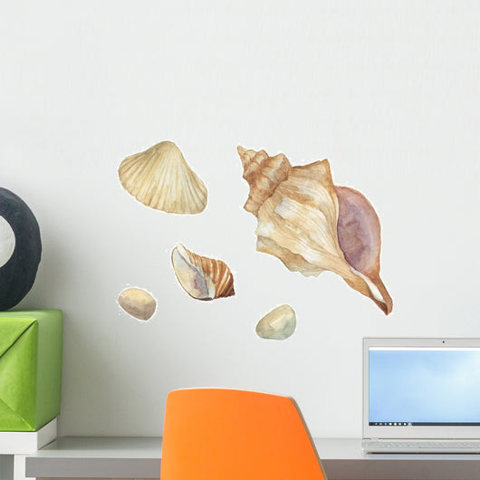 Watercolor Seashells 2 Wall Decal Sticker Set