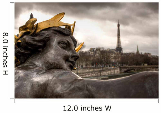 View on Seine River and Eiffel Tower in Paris, France Wall Mural