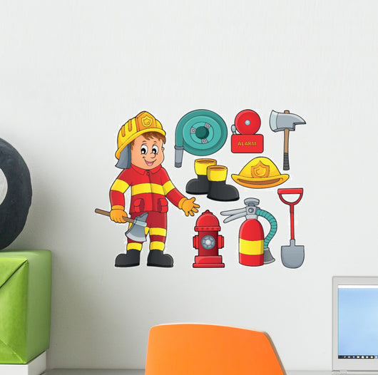 Firefighter Theme Set 2 Wall Decal Sticker Set