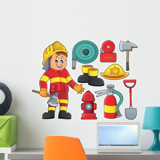 Firefighter Theme Set 2 Wall Decal Sticker Set