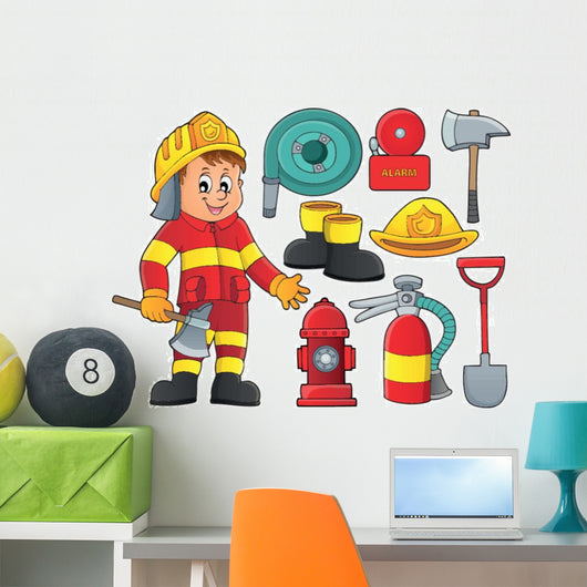 Firefighter Theme Set 2 Wall Decal Sticker Set
