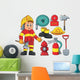 Firefighter Theme Set 2 Wall Decal Sticker Set