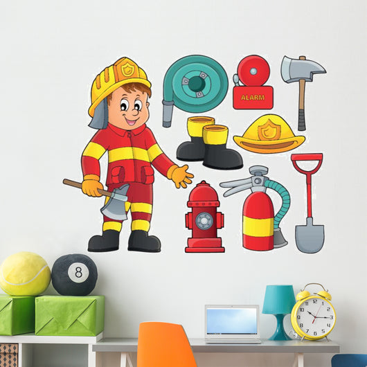 Firefighter Theme Set 2 Wall Decal Sticker Set