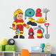 Firefighter Theme Set 2 Wall Decal Sticker Set