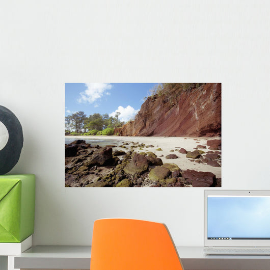 A sunny view of Koki Beach on a calm day Wall Mural