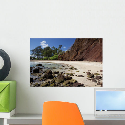 A sunny view of Koki Beach on a calm day Wall Mural