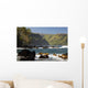 Hawaii, Maui, Keanae Peninsula, Ocean and palm trees Wall Mural