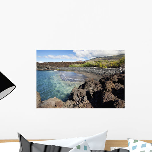 Hawaii, Maui, The remote Keawanaku Beach on the south side of Maui Wall Mural