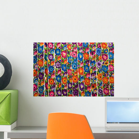 Gautemala, Chichicastenango, Brightly colored handmade textile Wall Mural