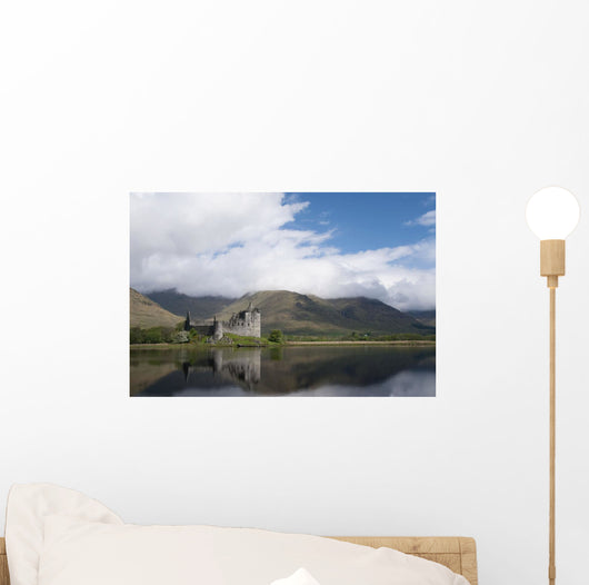 Castle reflecting in water Wall Mural