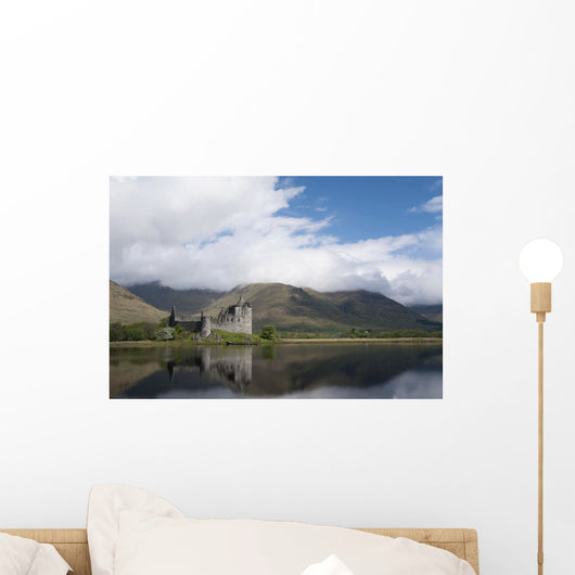 Castle reflecting in water Wall Mural