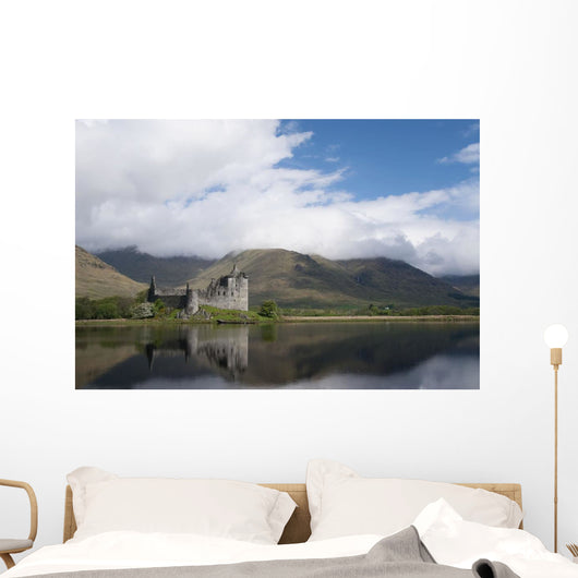 Castle reflecting in water Wall Mural
